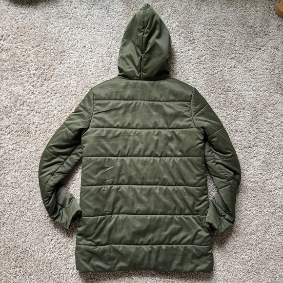 Fabletics Olive Green Puffer Coat – Women’s Size Medium - Picture 9 of 11